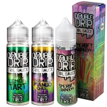 1x 50ml Double Drip Shortfill E Liquid – All Flavours – 70VG