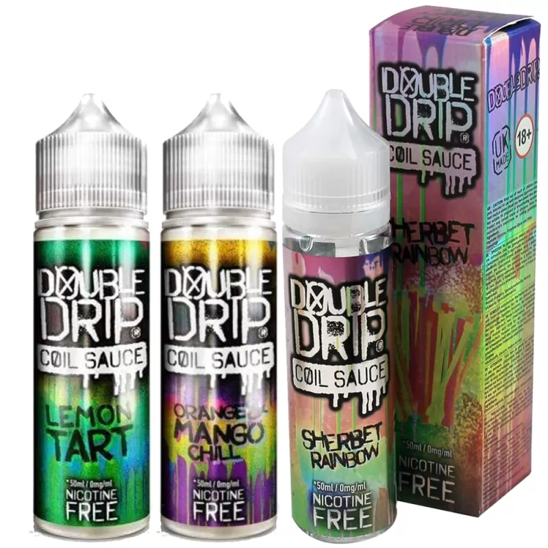 1x 50ml Double Drip Shortfill E Liquid – All Flavours – 70VG