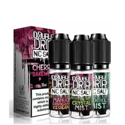 -5x Double Drip Nic Salt e Liquid 10ml – All Flavours – TPD