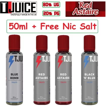 50ml Blue Bomb T Juice E Liquid 80%VG + FREE Nic Salt