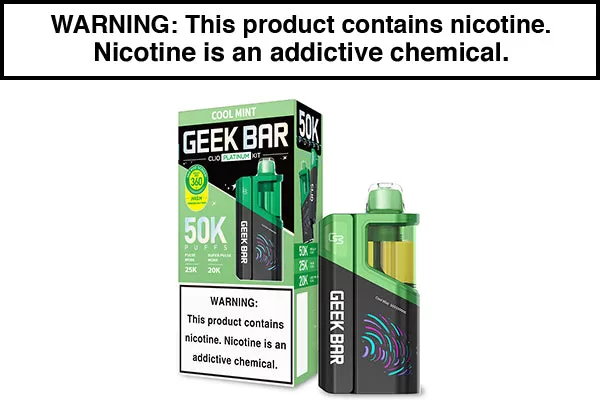 GEEK BAR CLIO PLATINUM DISPOSABLE VAPE KIT – 50,000 PUFFS