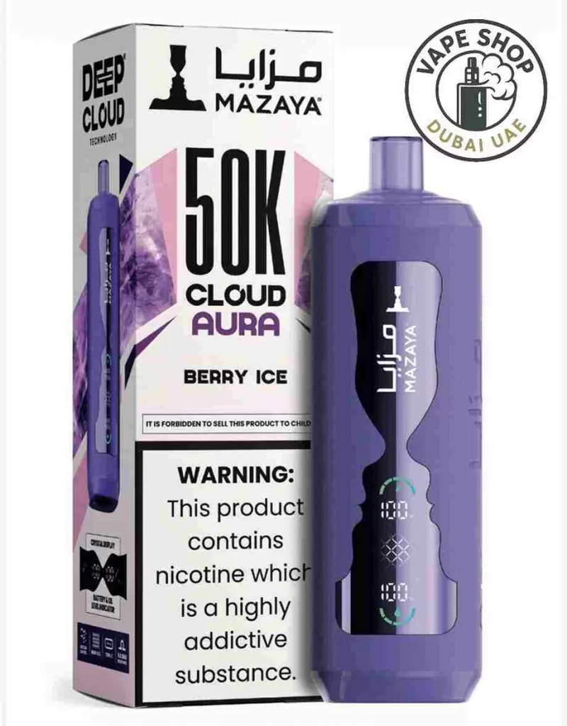 Mazaya Cloud AURA 50000 Puffs Disposable Vape 6mg Buy in Dubai - Image 2