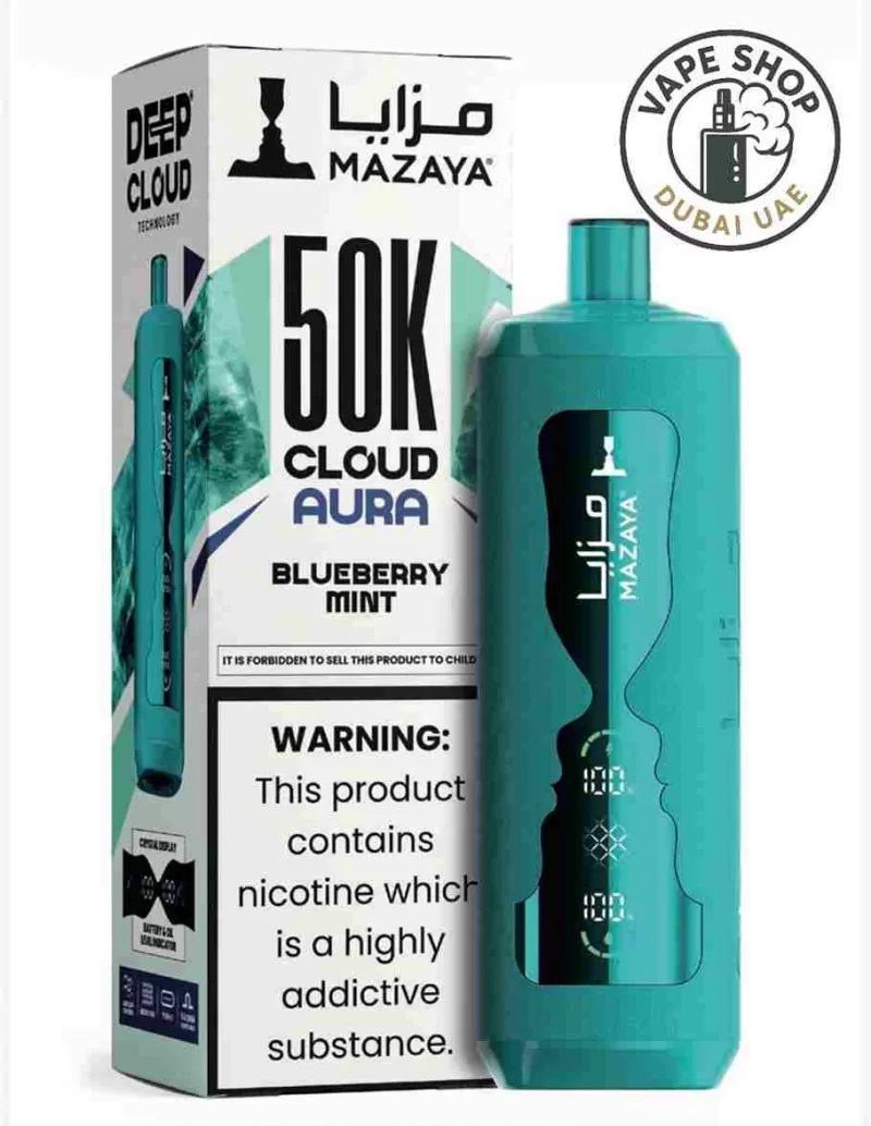 Mazaya Cloud AURA 50000 Puffs Disposable Vape 6mg Buy in Dubai - Image 3
