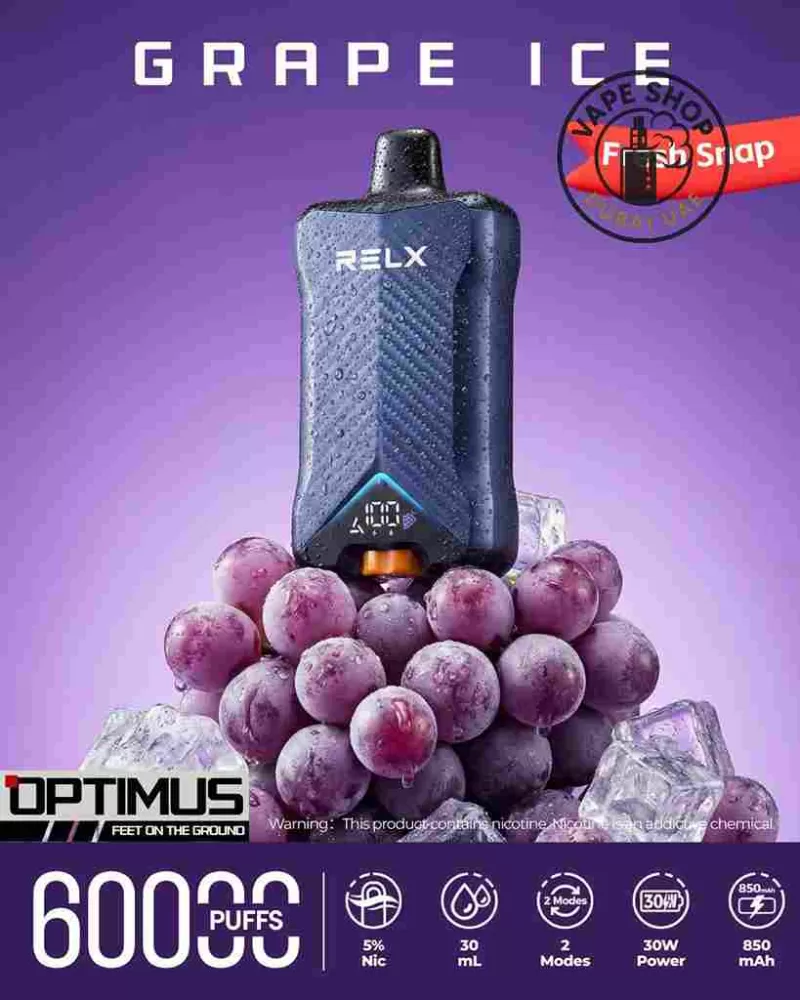 RELX Optimus 60000 Puffs Disposable Vape 50mg in the UAE - Image 3