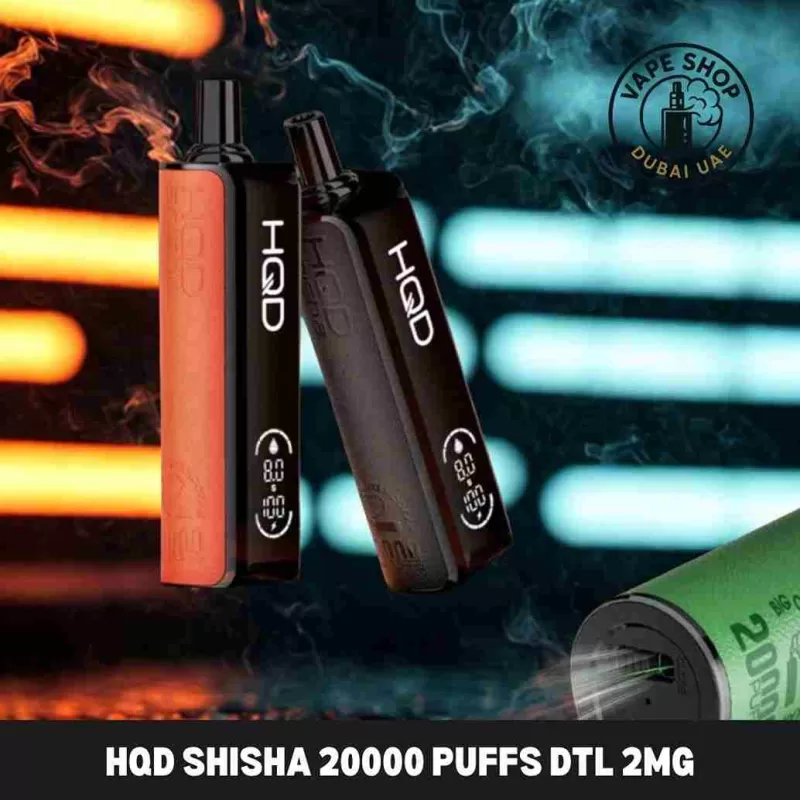 Hqd shisha 20000 puffs dtl 2mg nicotine Disposable Vape Buy in Dubai
