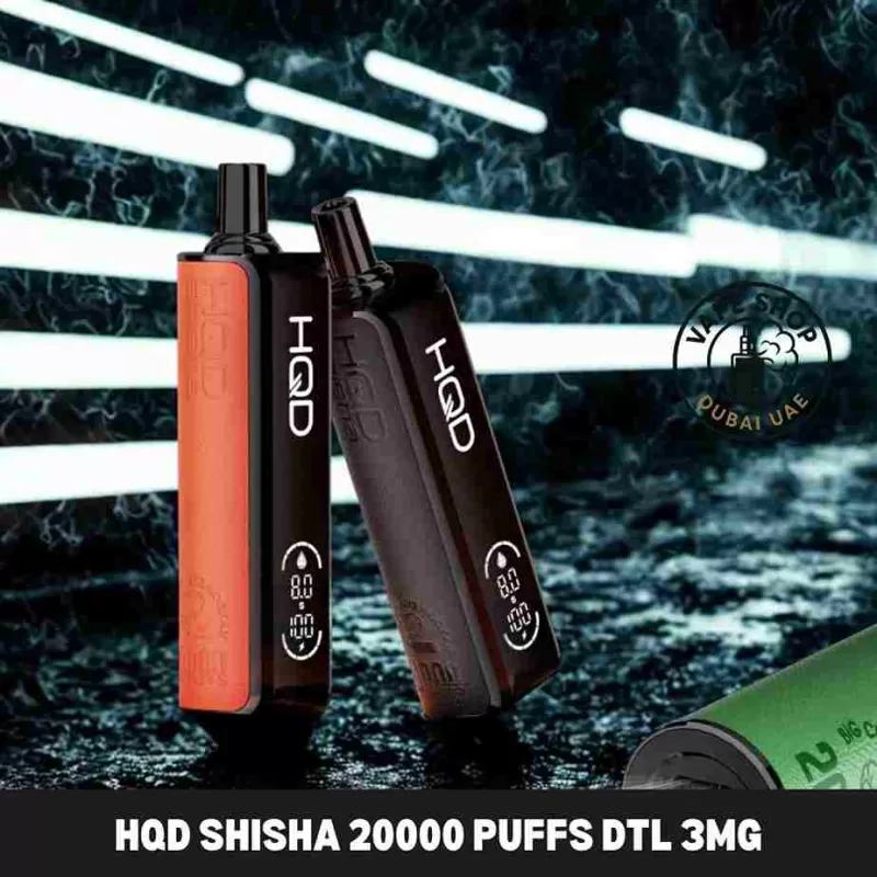 Hqd shisha 20000 puffs dtl 3mg nicotine Disposable Vape Buy in Dubai