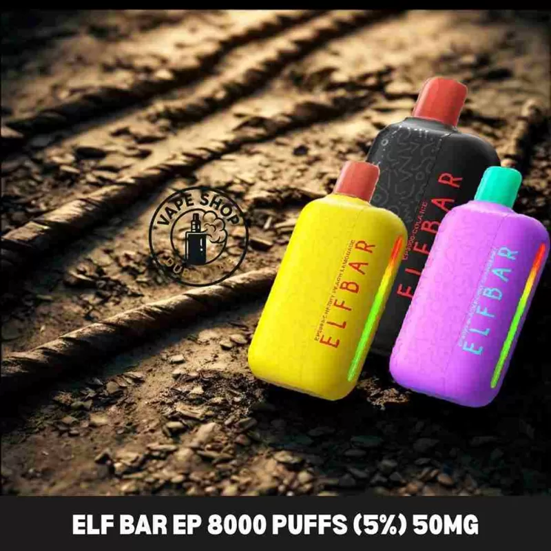 Elfbar ep 8000 puffs 5% (50mg) none rechargeable Disposable Vape Buy in Dubai