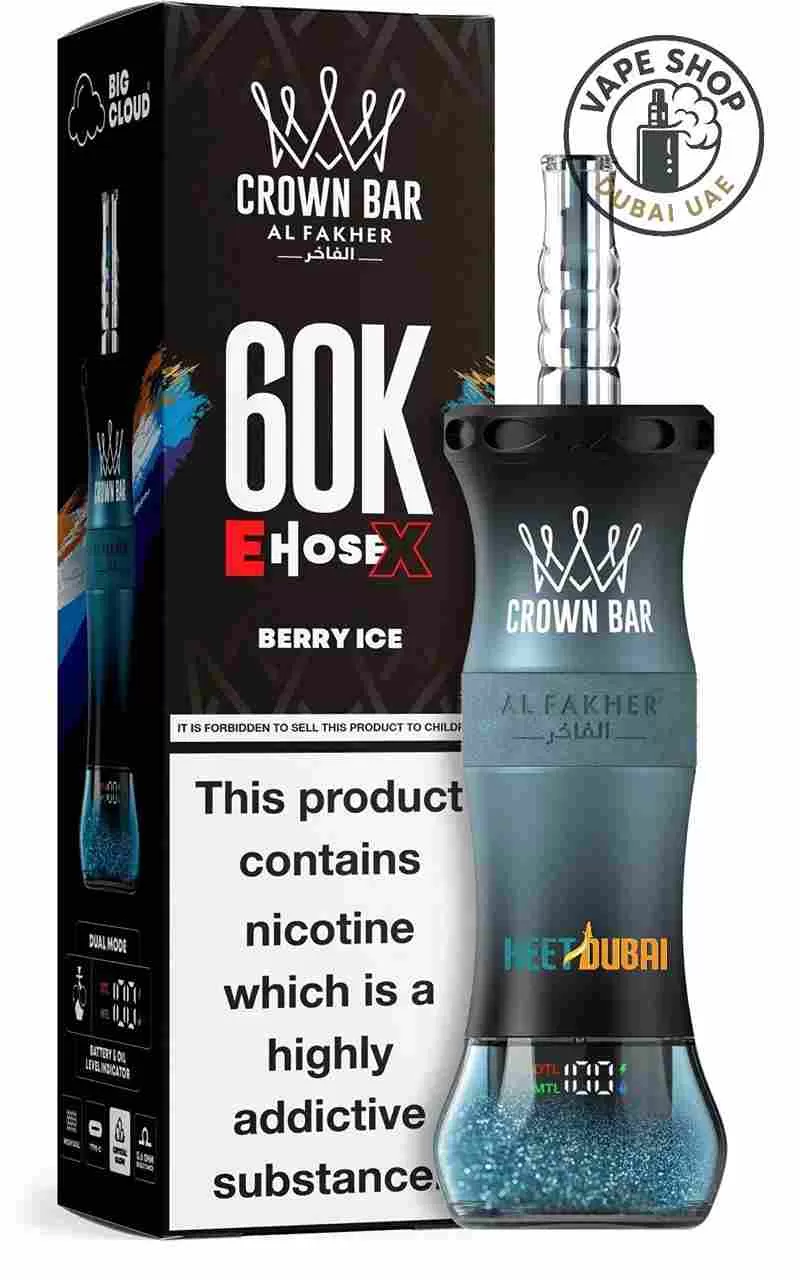 Crown Bar Al Fakher E Hose X 60000 Puffs 0.6mg Nicotine Buy in Dubai - Image 2