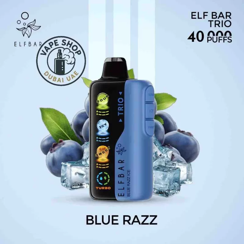 Elfbar trio up to 40000 puffs 50mg nicotine 4 mesh coil Disposable Vape buy in Dubai - Image 2