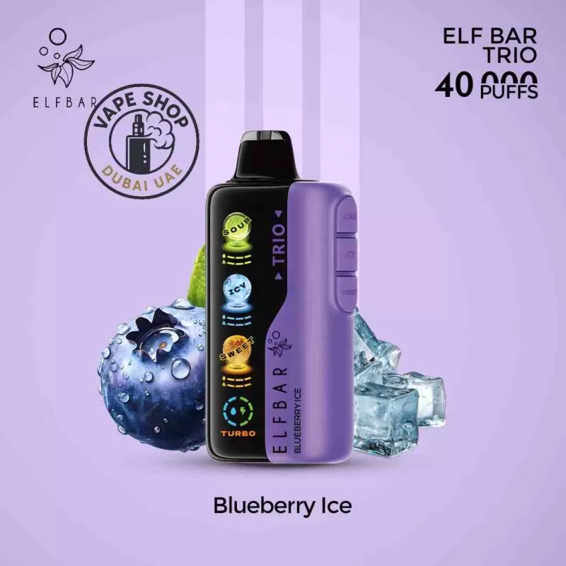 Elfbar trio up to 40000 puffs 50mg nicotine 4 mesh coil Disposable Vape buy in Dubai - Image 3