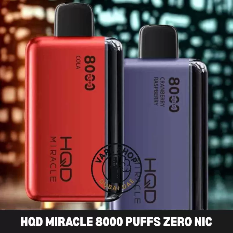 Hqd miracle 8000 puffs zero nicotine (0%) Disposable Vape Buy in Dubai
