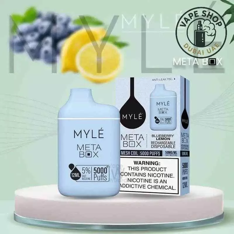 Myle Meta Box 5%(50mg) nicotine 5000 Puffs Disposable Vape in Dubai - Image 2
