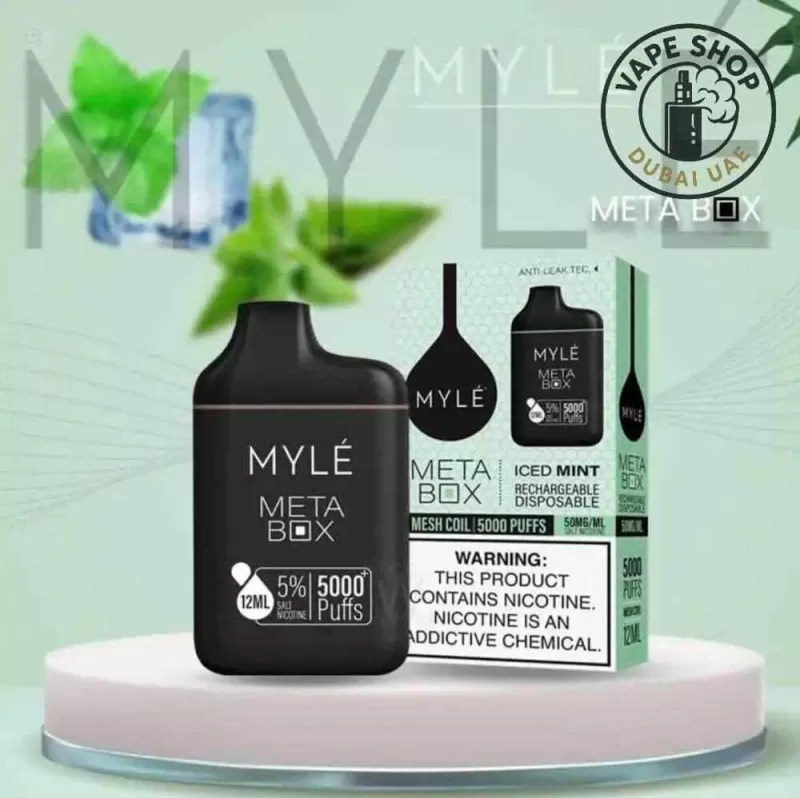 Myle Meta Box 5%(50mg) nicotine 5000 Puffs Disposable Vape in Dubai - Image 3