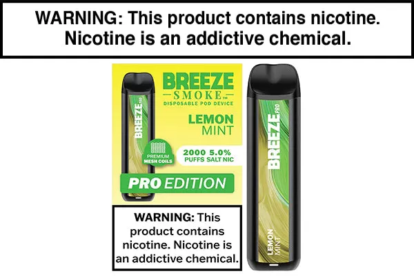 BREEZE SMOKE PRO DISPOSABLE VAPE – 2000 PUFFS