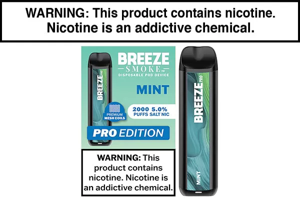 BREEZE SMOKE PRO DISPOSABLE VAPE – 2000 PUFFS - Image 3