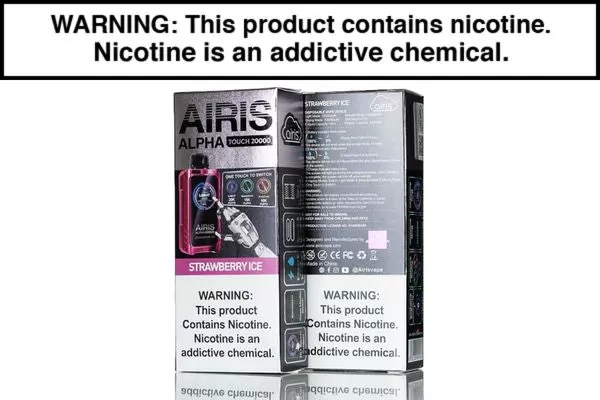 AIRIS ALPHA TOUCH 20K DISPOSABLE VAPE – 20,000 PUFFS - Image 3