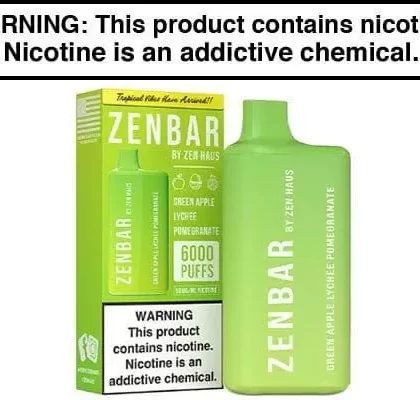 ZEN BAR DISPOSABLE VAPE – 6000 PUFFS