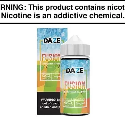 YELLOW GREEN RED MANGO ICED BY 7 DAZE FUSION 100ML
