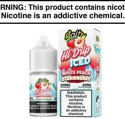 WHITE PEACH STRAWBERRY ICED BY HI-DRIP SALTS 30ML (2x15ML)