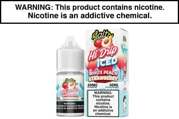 WHITE PEACH STRAWBERRY ICED BY HI-DRIP SALTS 30ML (2x15ML)