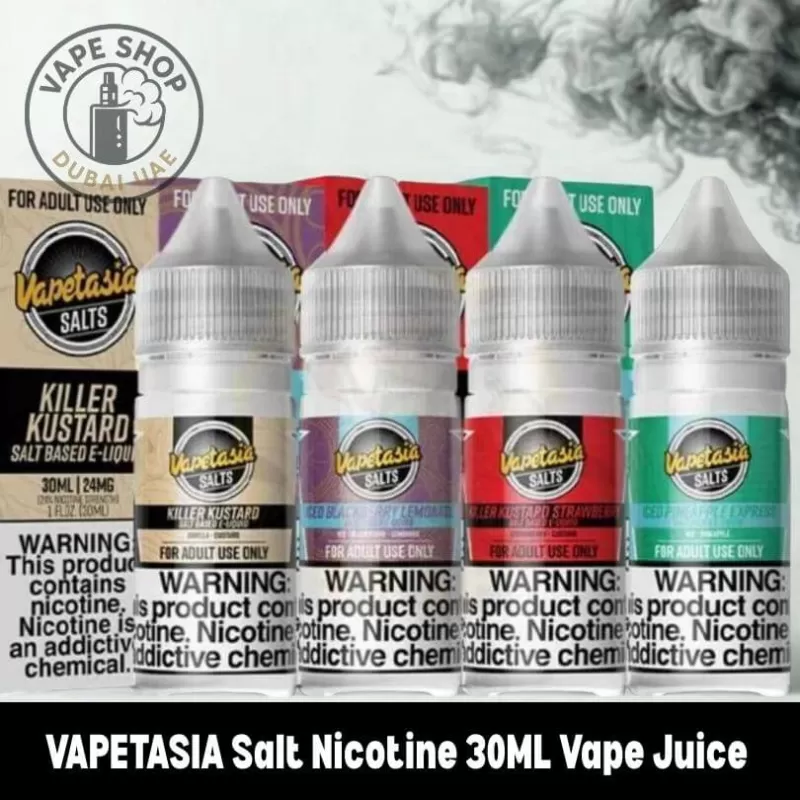 VAPETASIA Salt Nicotine 30ML Vape Juice 24MG and 48MG E-Liquid in Dubai UAE