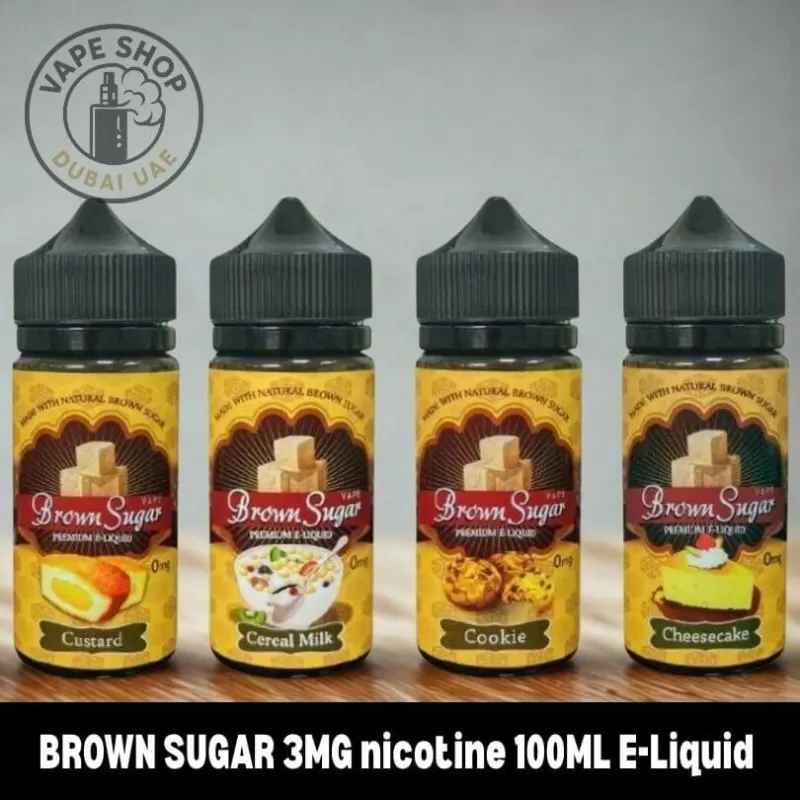 BROWN SUGAR 3MG nicotine 100ML E-Liquid in Dubai