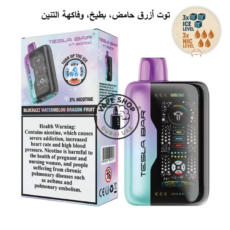 TESLA BAR XT 30000 Puffs 20mg Nicotine Vape In Dubai - Image 3