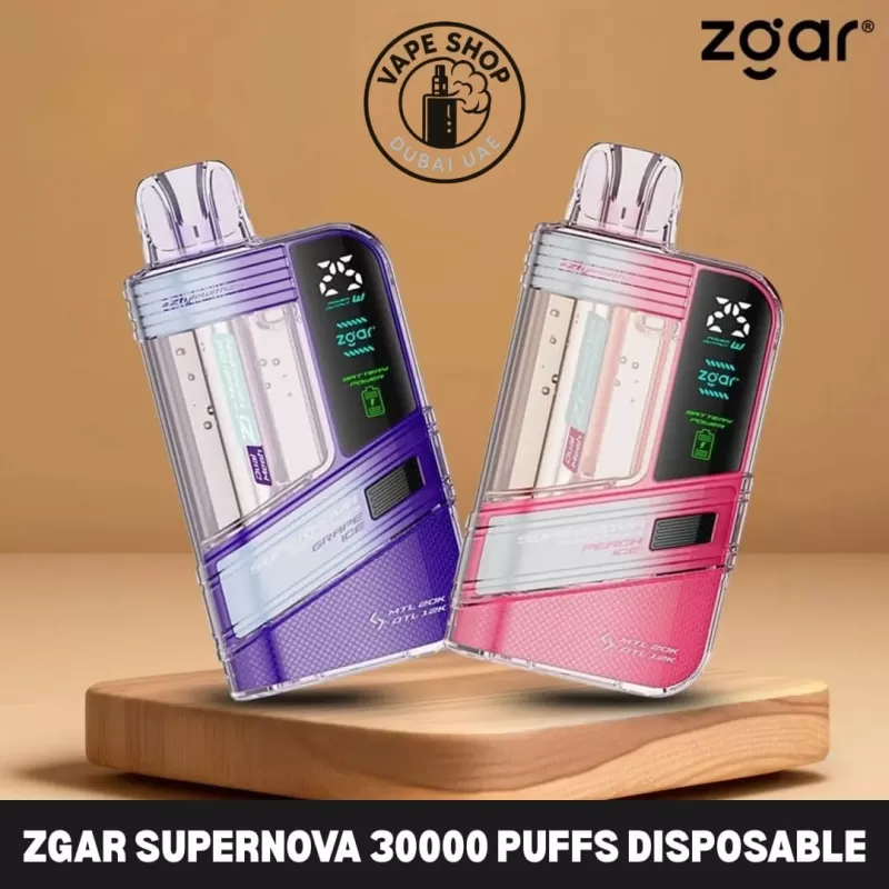 Zgar Supernova 30000 Puffs Disposable Vape 20mg In Dubai