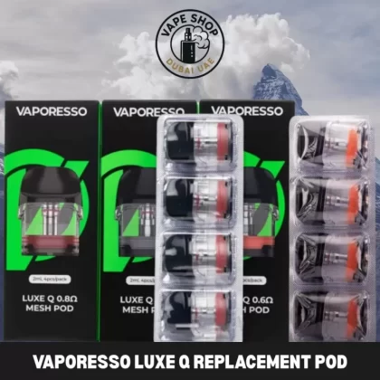 VAPORESSO Luxe Q Replacement Pod Cartridge 2ml & 3ml (Pack of 4 PCS) in Dubai, UAE