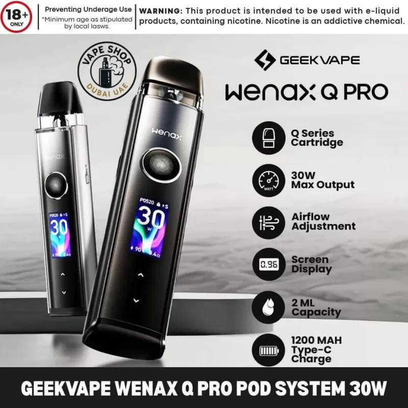 GEEKVAPE Wenax Q Pro Pod System 30W Vape Kit in Dubai