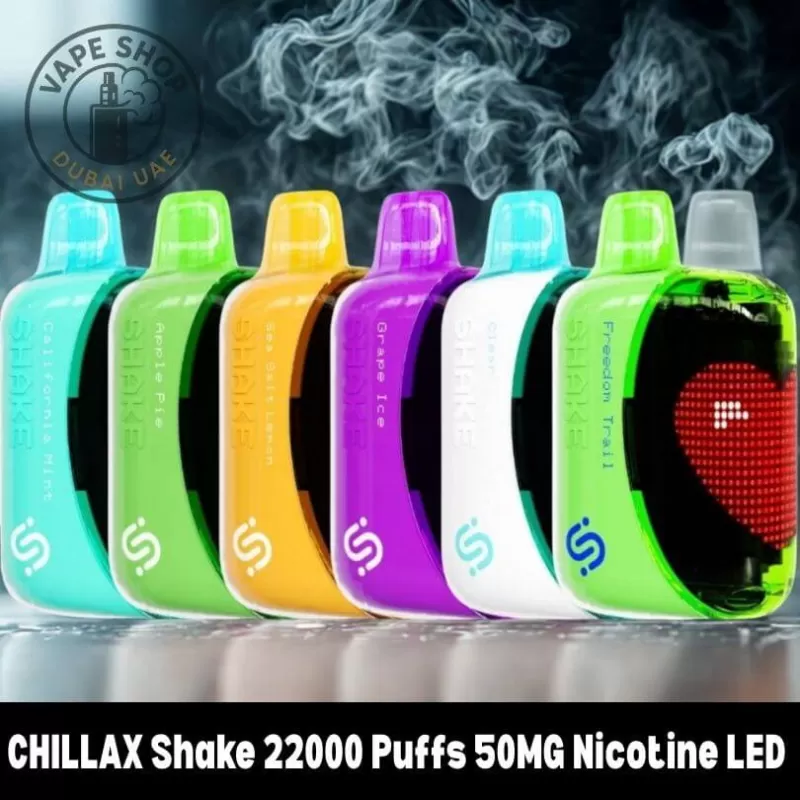 CHILLAX Shake 22000 Puffs 50MG Nicotine LED Indicator Disposable Vape