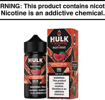 WATERMELON STRAW-MELON CHEW BY MIGHTY VAPORS HULK TEARS 100ML