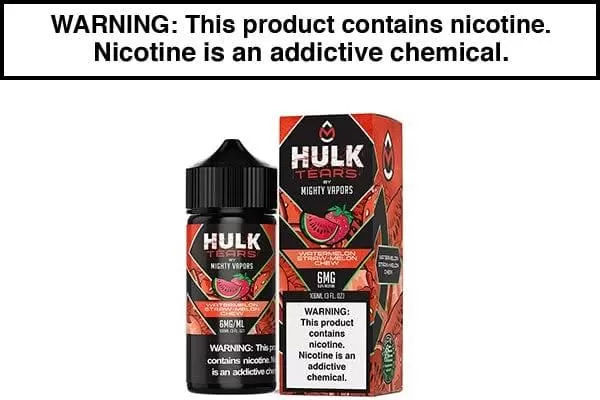 WATERMELON STRAW-MELON CHEW BY MIGHTY VAPORS HULK TEARS 100ML