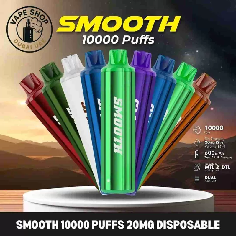 SMOOTH 10000 Puffs 20MG Disposable Vape In Dubai