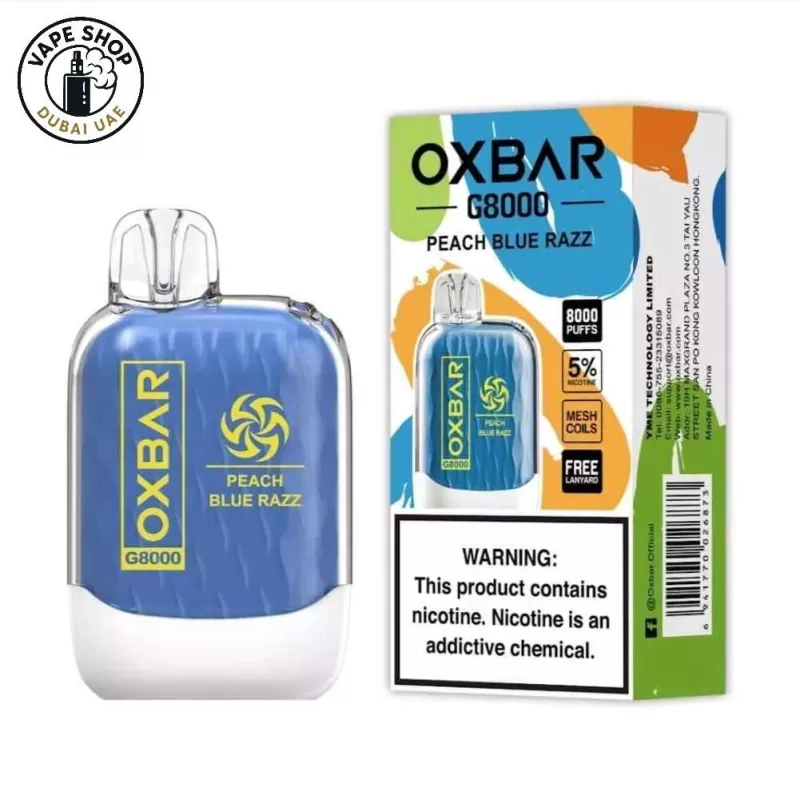 OXBAR G8000 Disposable 5% 8000Puffs Rechargeable Vape in Dubai UAE - Image 3