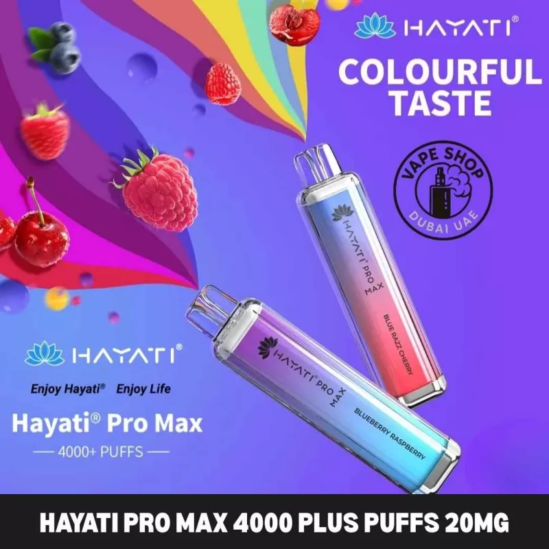 HAYATI Pro Max 4000 Plus Puffs 20mg Disposable Vape In Dubai, UAE