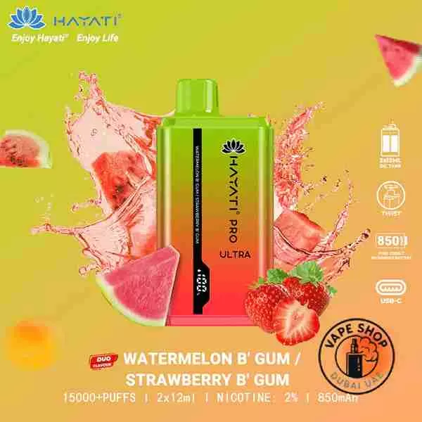 HAYATI Pro Ultra 15000 Puffs Dual Flavours 2% Nicotine Disposable Vape In Dubai - Image 2