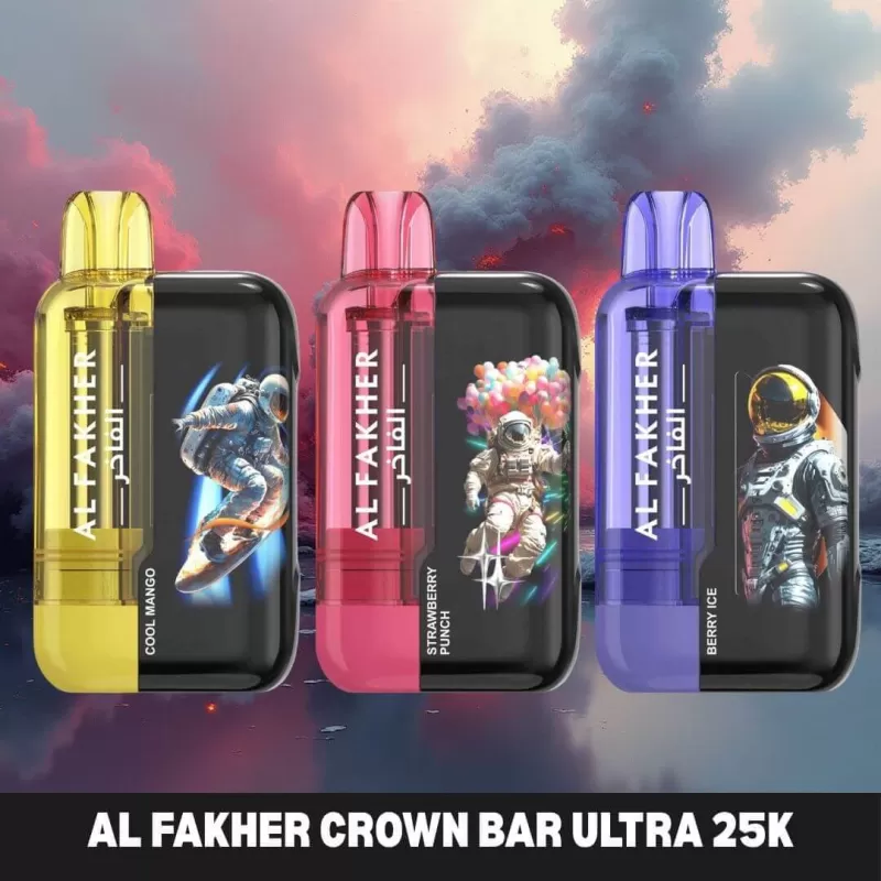 Buy AL FAKHER Crown Bar Ultra 25000 Puffs 5MG Disposable Vape Online | VAPE Shop Dubai UAE