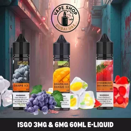Isgo 3mg & 6mg 60ml E-Liquid In Dubai best online shop