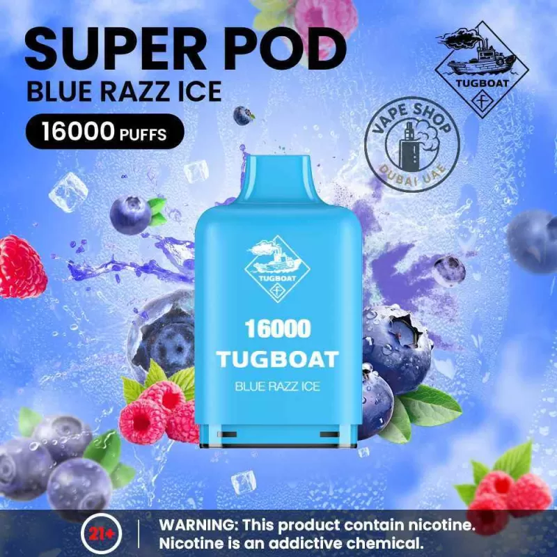 Tugboat Super 16000 Pod Cartridges 5%Nicotine Disposable Vape - Image 2