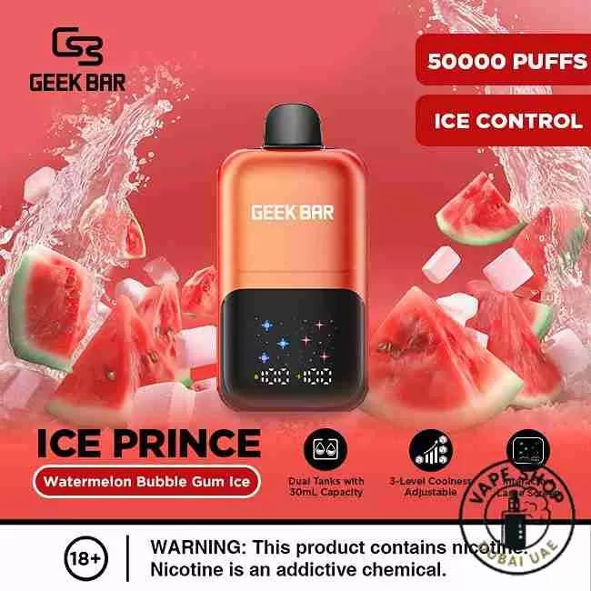 Geek Bar Ice Prince Upto 50000 Puffs 50mg Nicotine Disposable - Image 2
