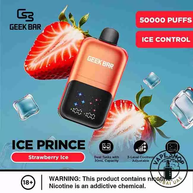 Geek Bar Ice Prince Upto 50000 Puffs 50mg Nicotine Disposable - Image 3