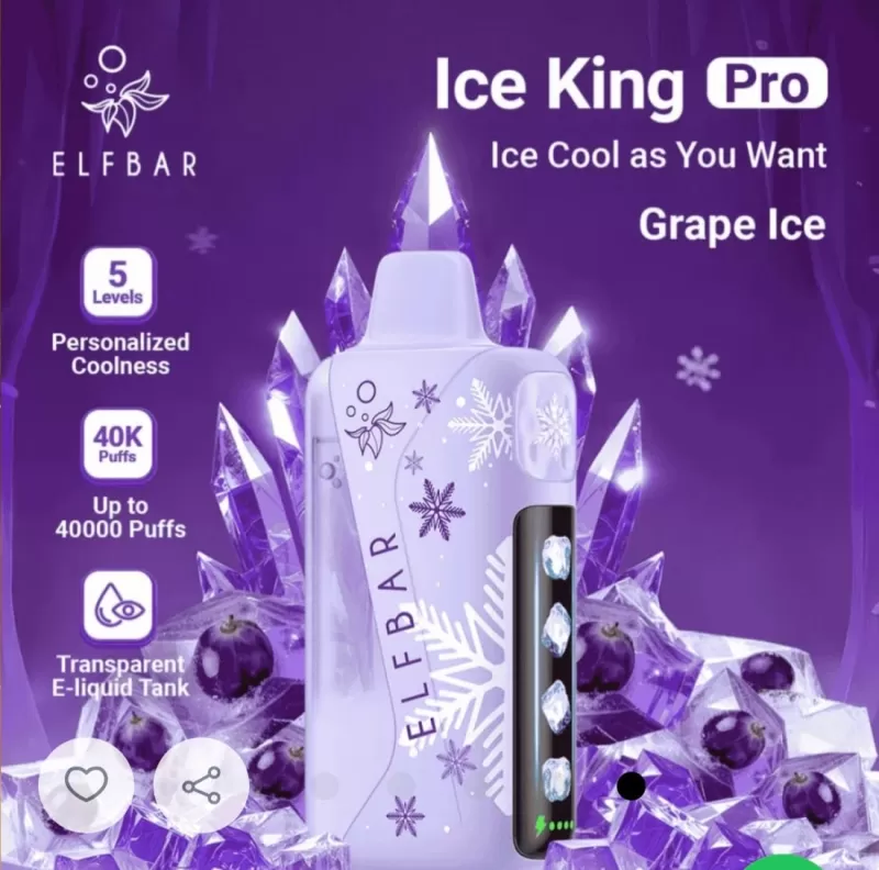 ELF BAR ICE KING PRO DISPOSABLE VAPE POD 45,000 PUFFS - Image 3