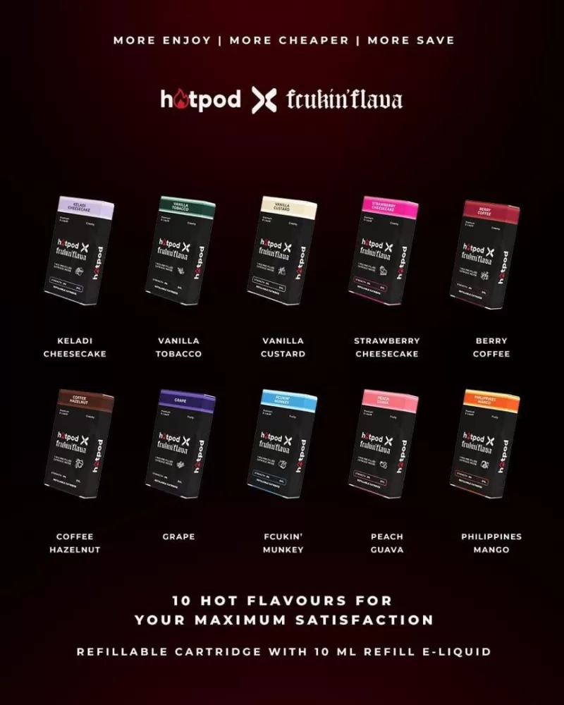 HOTPOD X FCUKIN FLAVA CARTRIDGE (COMPATIBLE WITH NANOSTIX DEVICE) - Image 2