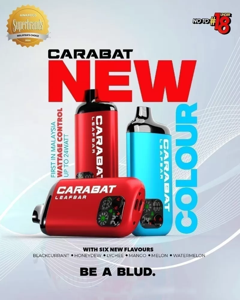 CARABAT LEAFBAR DISPOSABLE VAPE POD 15,000 PUFFS