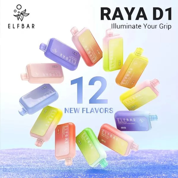 ELF BAR RAYA D1 DISPOSABLE VAPE POD 13,000 PUFFS (WHOLESALE AVAILABLE)