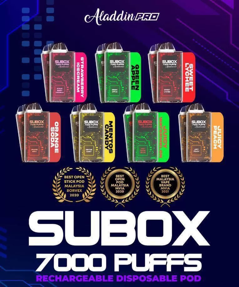 SUBOX BY ALADDIN PRO 7000 PUFFS DISPOSABLE VAPE POD