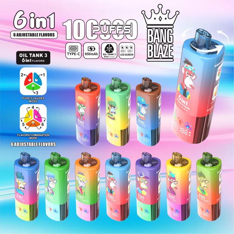 Bang Blaze 6 in 1 100000 – 100K Puffs 60ml E-Liquid Triple Mesh Coil Disposable Vape - Image 2