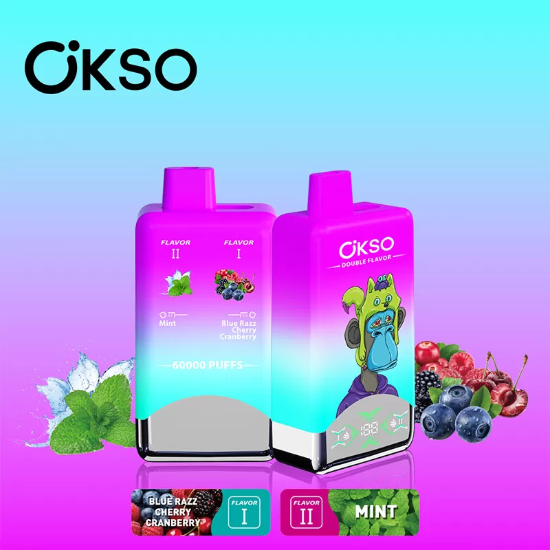 OKSO Double Flavor 60K – 60K Puffs 25ml×2 E-Liquid 0-5% Nicotine Disposable Vape - Image 3