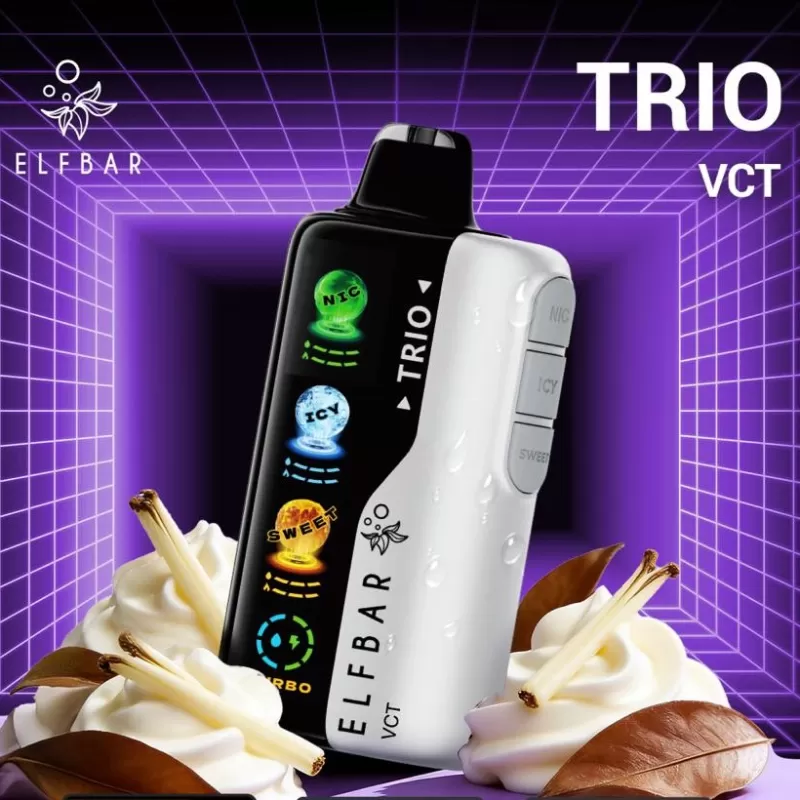 Elf Bar Trio 40000 – 40K Puffs Normal / Turbo Mode Adjustable Sweet Cool Sour Disposable Vape - Image 2